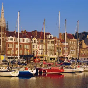 Boats and harbour, Ostend, Belgium