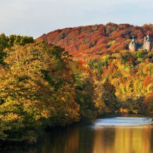 Castle Coch (Castell Coch) (The Red Castle) in autumn, Tongwynlais, Cardiff, Wales