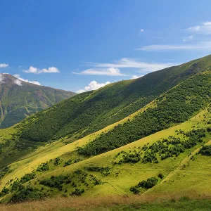 Caucasian mountains near Gergeti, Kazbegi mountains, Georgia, Central Asia, Asia