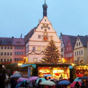 Christmas Market, Rothenburg ob der Tauber, Bavaria, Germany, Europe