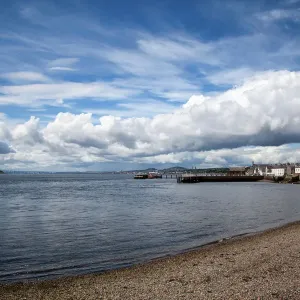 Tempesta di smog a Broughty Ferry, Dundee, Scozia Regno Unito Europa Tempesta di smog a Broughty Ferry, Dundee, Scozia Regno Unito Europa