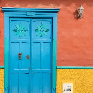 Colourful colonial architecture in Jerico, Antioquia, Colombia, South America