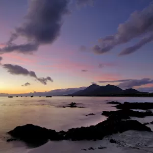Dawn over Clew Bay and Croagh Patrick mountain