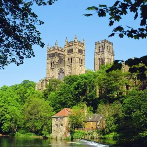 Durham Cathedral from River Wear, County Durham, England