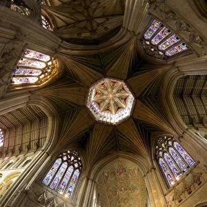 Ely Cathedral Interior, lantern and nave, Ely, Cambridgeshire, England, United Kingdom