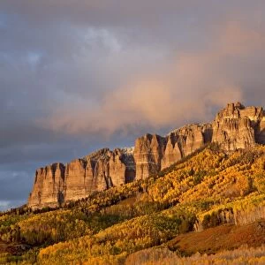 Fall sunset near Owl Creek Pass, Uncompahgre National Forest, Colorado