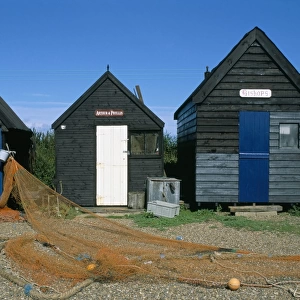 Fishermens huts, Southwold, Suffolk, England, U. K, Europe