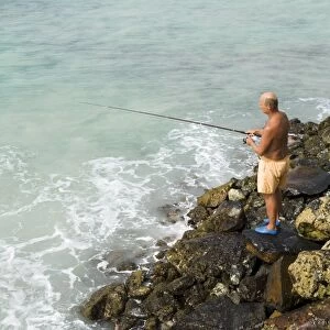 Fishing, Santa Maria, on the island of Sal (Salt), Cape Verde Islands, Africa