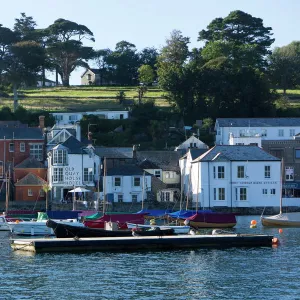 Fowey harbour and town, Cornwall, England, United Kingdom, Europe