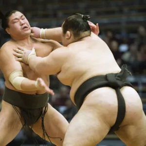 Fukuoka Sumo competition, Kyushu Basho, Fukuoka city, Kyushu, Japan, Asia