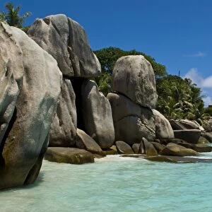 Granite rocks at Ile de Coco, Seychelles, Indian Ocean, Africa