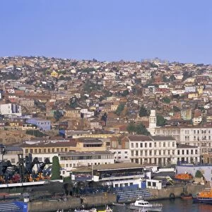Harbour and city, Valparaiso, Chile, South America