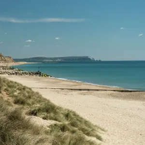 Hengistbury Head Cliffs and Beach, Bournemouth, Poole Bay, Dorset, England, United Kingdom