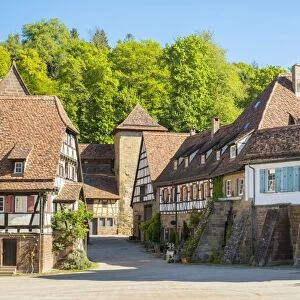 Historic half-timber buildings in the monastery village, Maulbronn, Baden-Wurttemberg