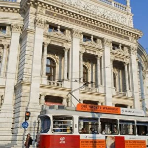 Hofburgtheatre with tram, Vienna, Austria, Europe