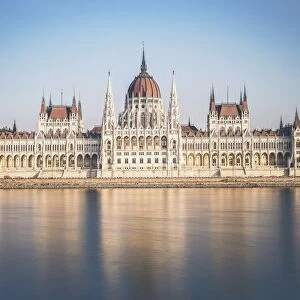Hungarian Parliament Building across the River Danube, Budapest, Hungary, Europe