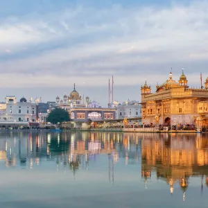 India, Punjab, Amritsar, - Golden Temple, The Harmandir Sahib, Amrit Sagar - lake of Nectar