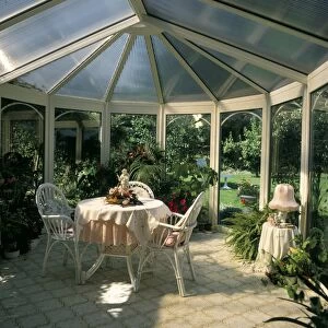 Interior of a conservatory, United Kingdom, Europe