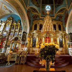 Interior of the Holy Savior Parish, Minusinsk, Krasnoyarsk Krai, Russia, Eurasia