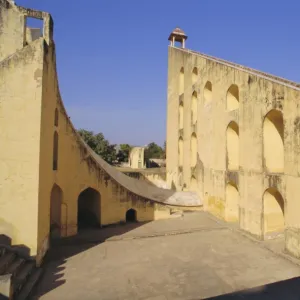 The Jantar Mantar built in 1728-34 by Jai Singh II as an observatory