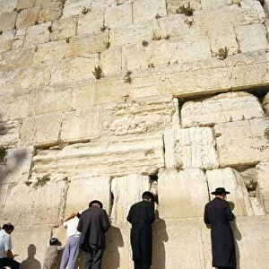 Jews praying at the Western Wall
