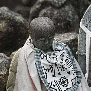 Jizo is a Shinto god who looks after dead childrens souls, Kyoto, Japan, Asia