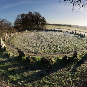 The Kings Men stone circle, The Rollright Stones, Chipping Norton, Cotswolds, Oxfordshire