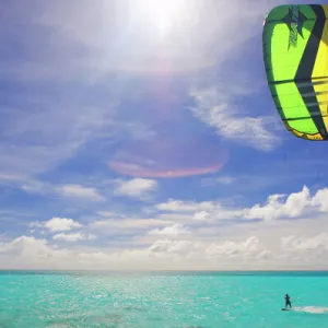 Kite surfing, Maldives, Indian Ocean, Asia