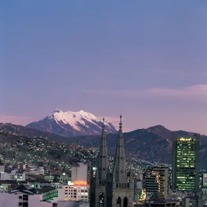 La Paz and Mount Illampu, Bolivia, South America