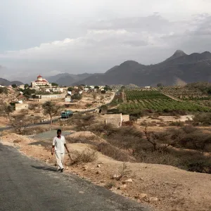 The landscape near the town of Agordat in western Eritrea, Africa