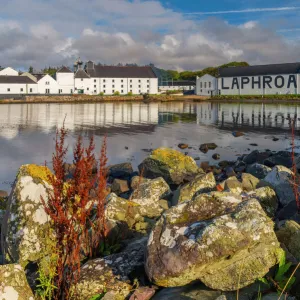 Laphroaig Whisky Distillery, Loch Laphroaig, Islay, Argyll and Bute, Scotland, United Kingdom, Europe