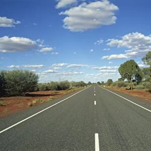 The empty Lasseter Highway in the Northern Territory, Australia, Pacific