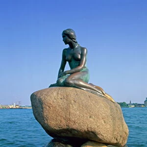 The Little Mermaid statue in Copenhagen, Denmark, Scandinavia, Europe
