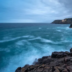 The Minack Theatre, as seen from Pedn Vounder (Pedne) Beach, Porthcurno, Cornwall