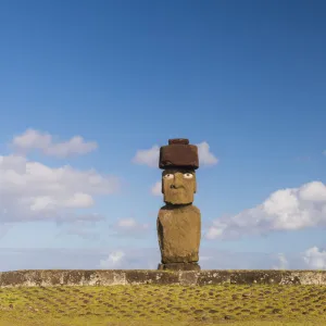 Moai heads of Easter Island, Rapa Nui National Park, UNESCO World Heritage Site