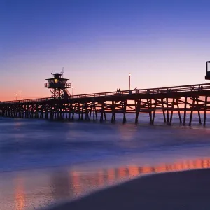 Municipal Pier at sunset, San Clemente, Orange County, Southern California