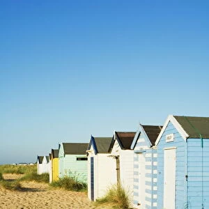 Old beach huts, Southwold, Suffolk, England, United Kingdom, Europe