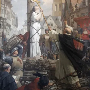 Painting of Joan of Arc on the pyre by Jules-Eugene Leneuveu, Pantheon