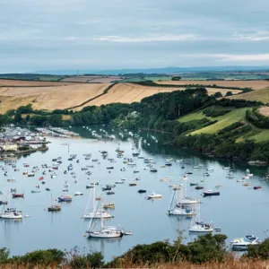 Panoramic view of Salcombe from East Portlemouth, East Portlemouth, Devon, England