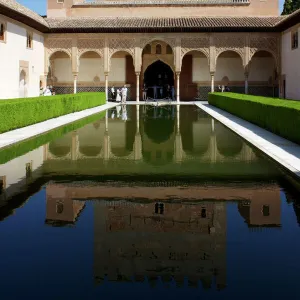 Patio de los Arrayanes and Comares Tower, Alhambra Palace, UNESCO World Heritage Site