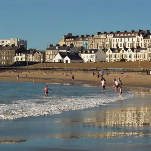 People on the beach at Portrush