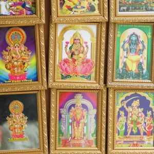 Pictures of various Hindu Gods for sale in Little India