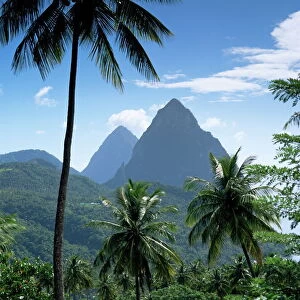 The Pitons, St. Lucia, Windward Islands, West Indies, Caribbean, Central America