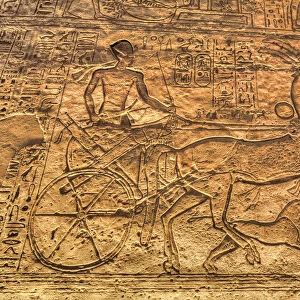 Ramses II in Chariot, Sunken Relief, Hypostyle Hall, Ramses II Temple