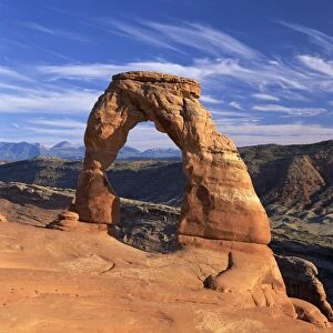 Rock formation caused by erosion known as Delicate Arch