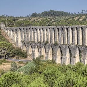 Roman Aqueduct, Pegoes, Portugal, Europe