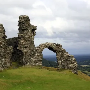 Print of Dinas Bran Castle Ruins in Wales Print of Dinas Bran Castle Ruins in Wales