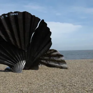 The Scallop Sculpture Print, Aldeburgh Beach, Suffolk The Scallop Sculpture Print, Aldeburgh Beach, Suffolk