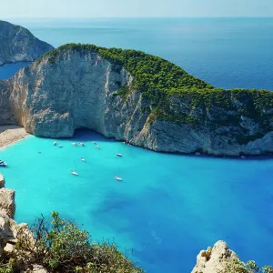 Shipwreck beach, Zante island, Ionian Islands, Greek Islands, Greece, Europe