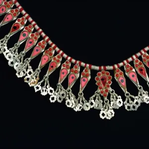 Silver necklace worn by women of old tribes in Sind